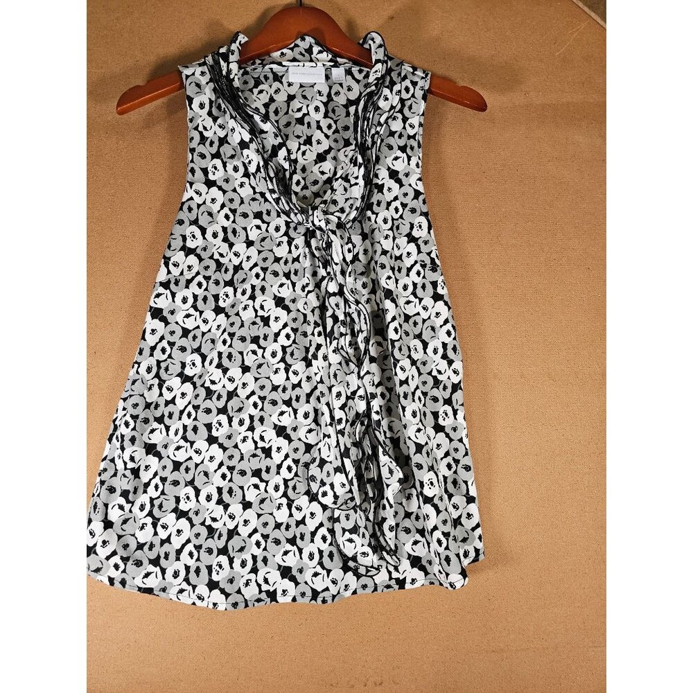 New York Co Sleeveless Blouse Women Size M